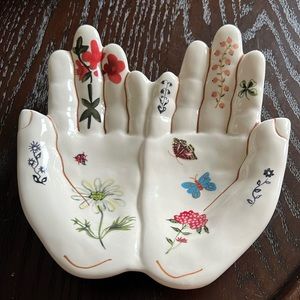 Anthropologie Nathalie Lete Titania Serving Platter Hands Palm Like New